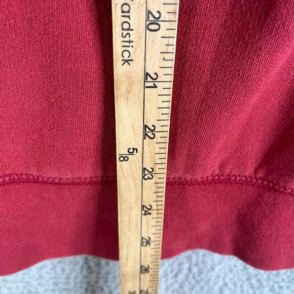 American Eagle Hoodie Mens Medium Red Sweatshirt Pouch Sweater Heavyweight - Picture 9 of 9